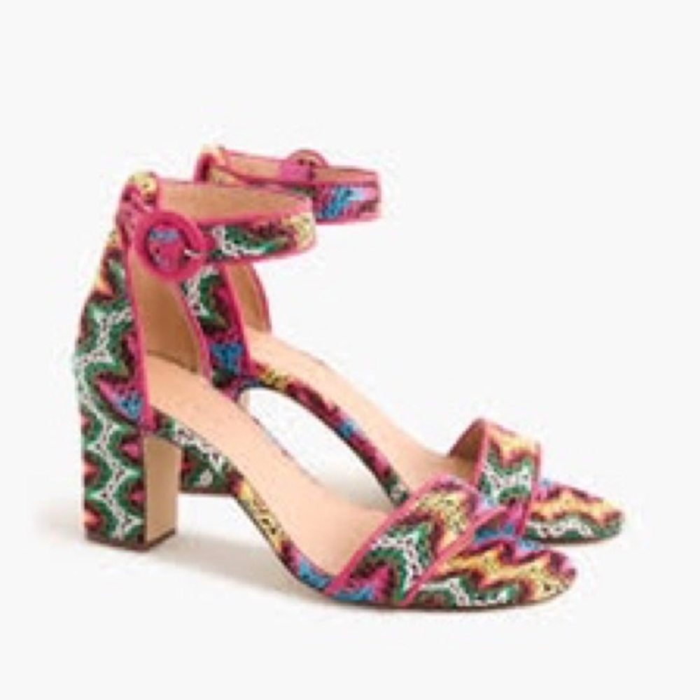 J. Crew Ankle strap high-heel sandals best fit 8.5